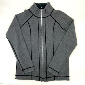 Striped Full-Zip Sweatshirt Reversible?,  S/M